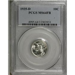 1935-D 10C Full Bands MS64 PCGS
