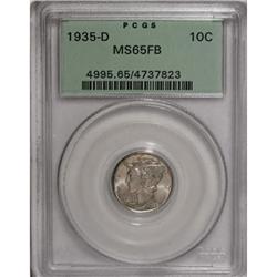 1935-D 10C Full Bands MS65 PCGS