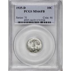 1935-D 10C Full Bands MS66 PCGS