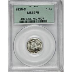 1935-D 10C Full Bands MS66 PCGS