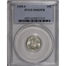 1935-S 10C Full Bands MS65 PCGS