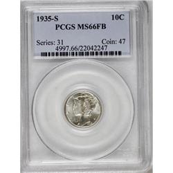 1935-S 10C Full Bands MS66 PCGS