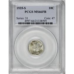 1935-S 10C Full Bands MS66 PCGS