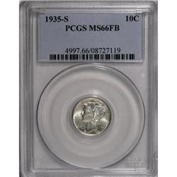 1935-S 10C Full Bands MS66 PCGS
