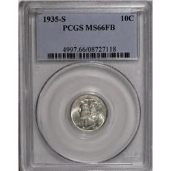 1935-S 10C Full Bands MS66 PCGS