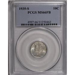 1935-S 10C Full Bands MS66 PCGS