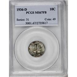 1936-D 10C Full Bands MS67 PCGS