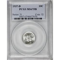 1937-D 10C Full Bands MS67 PCGS