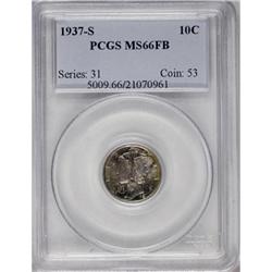1937-S 10C Full Bands MS66 PCGS