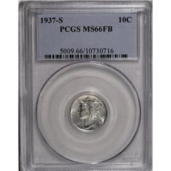 1937-S 10C Full Bands MS66 PCGS