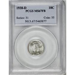1938-D 10C Full Bands MS67 PCGS