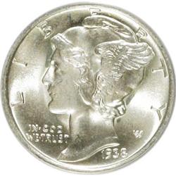 1938-S 10C Full Bands MS66 PCGS