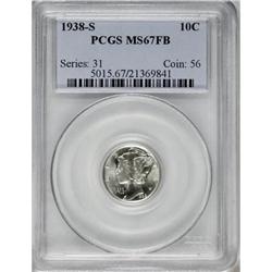 1938-S 10C Full Bands MS67 PCGS
