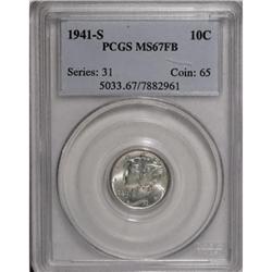 1941-S 10C Full Bands MS67 PCGS