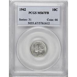 1942 10C Full Bands MS67 PCGS