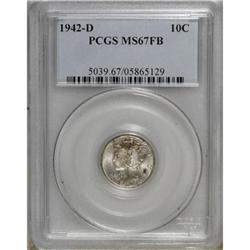 1942-D 10C Full Bands MS67 PCGS