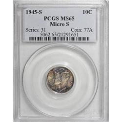 1945-S 10C Micro S MS65 PCGS