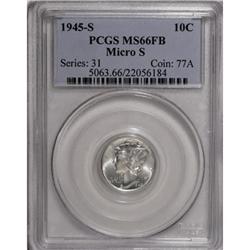 1945-S 10C Micro S Full Bands MS66 PCGS