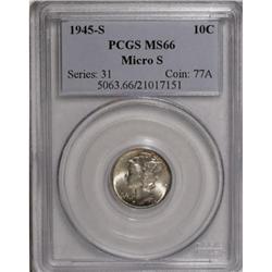 1945-S 10C Micro S MS66 PCGS