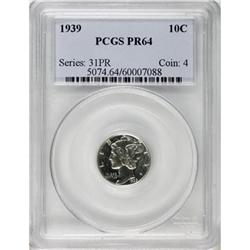 1939 10C PR64 PCGS