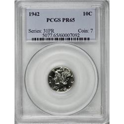 1942 10C PR65 PCGS