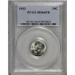 1953 10C Full Bands MS66 PCGS