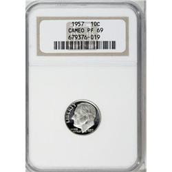 1957 10C Cameo PR69 NGC