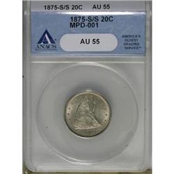 1875-S 20C AU55 ANACS