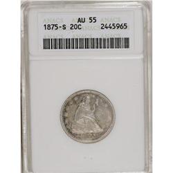 1875-S 20C AU55 ANACS