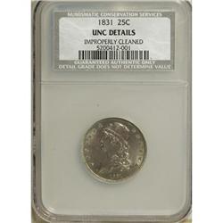 1831 25C Small Letters MS60 CSN