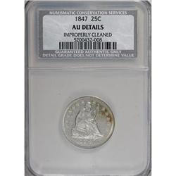 1847 25C AU50 CSN