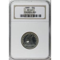 1889 25C PR61 NGC