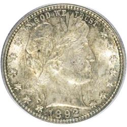 1892 25C MS64 PCGS