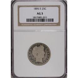 1896-S 25C AG3 NGC