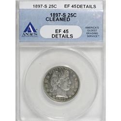 1897-S 25C XF45 ANACS