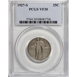 1927-S 25C VF30 PCGS