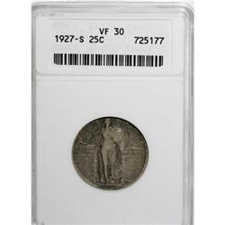 1927-S 25C VF30 ANACS