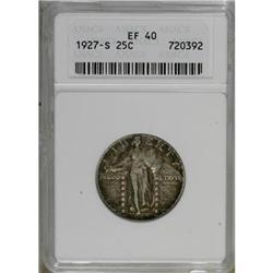 1927-S 25C XF40 ANACS