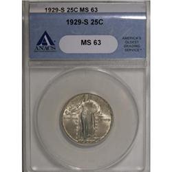 1929-S 25C MS63 ANACS