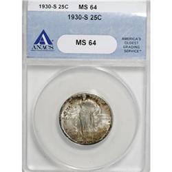 1930-S 25C MS64 ANACS
