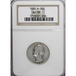 1932-D 25C AU50 NGC