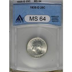 1935-D 25C MS64 ANACS