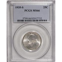 1935-S 25C MS66 PCGS