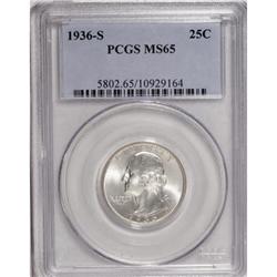 1936-S 25C MS65 PCGS