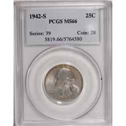 1942-S 25C MS66 PCGS