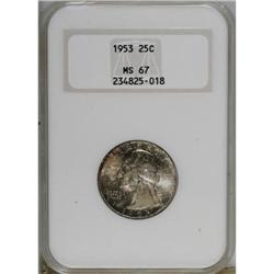 1953 25C MS67 NGC