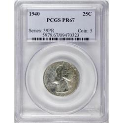 1940 25C PR67 PCGS