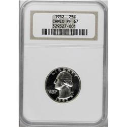 1952 25C Cameo PR67 NGC