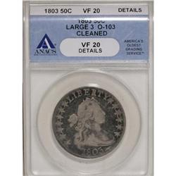 1803 50C Large 3 VF20 ANACS