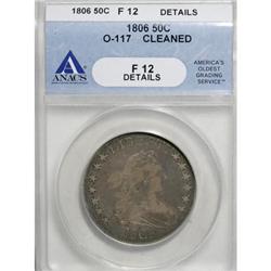 1806 50C Pointed 6, Stem F12 ANACS